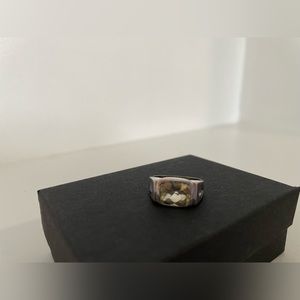 Purple yellow and silver ring. Size 6